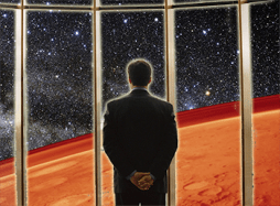Man Overlooking Mars